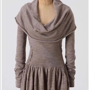 Anthropologie sweater, gray ruffles